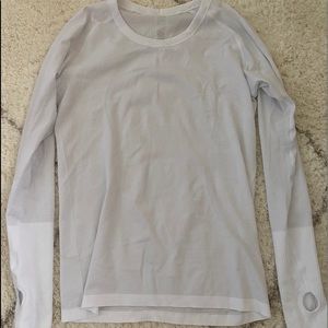 White Lululemon Swifly long sleeve